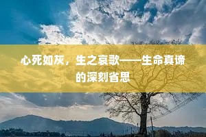 心死如灰，生之哀歌——生命真谛的深刻省思