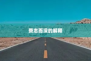 赍志而没的解释