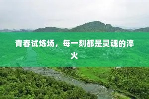 青春试炼场，每一刻都是灵魂的淬火