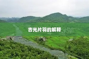 吉光片羽的解释