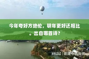 今年夸好方绝伦，明年更好还相比。出自哪首诗？