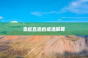 急起直追的成语解释