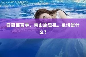 白简谁言事，青山愿息机。全诗是什么？