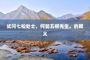 试问七松处士，何如五柳先生。的释义