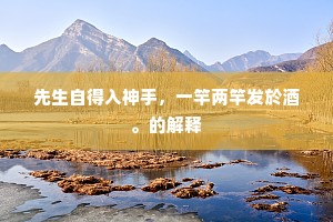 先生自得入神手,一竿两竿发於酒。的解释 先生自得入神手,一竿两竿发於酒。的解释
