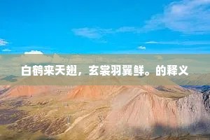 白鹤来天翅，玄裳羽翼鲜。的释义
