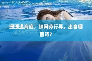 珊瑚逸海底，铁网劳行寻。出自哪首诗？