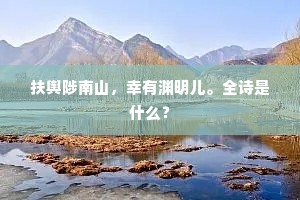 扶舆陟南山，幸有渊明儿。全诗是什么？