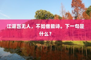 江湖岂无人，不如僧能诗。下一句是什么？
