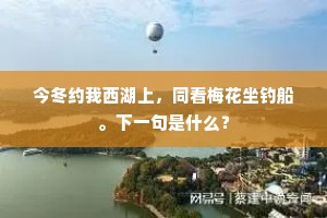 今冬约我西湖上，同看梅花坐钓船。下一句是什么？