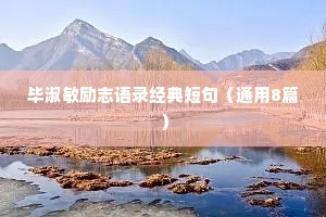 毕淑敏励志语录经典短句（通用8篇）