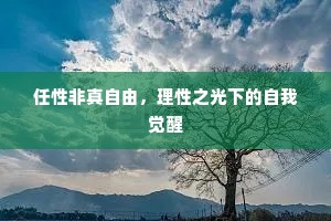 任性非真自由，理性之光下的自我觉醒