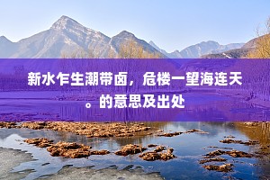 新水乍生潮带卤，危楼一望海连天。的意思及出处