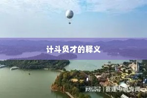 计斗负才的释义