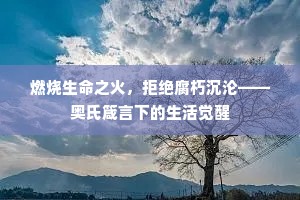 燃烧生命之火，拒绝腐朽沉沦——奥氏箴言下的生活觉醒