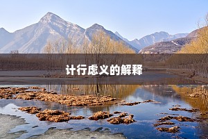 计行虑义的解释