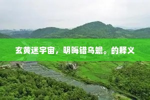 玄黄迷宇宙，明晦错乌蟾。的释义