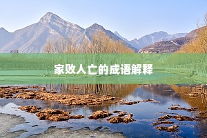 家败人亡的成语解释