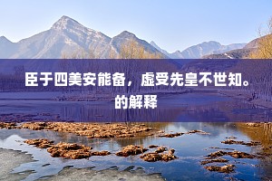 臣于四美安能备，虚受先皇不世知。的解释