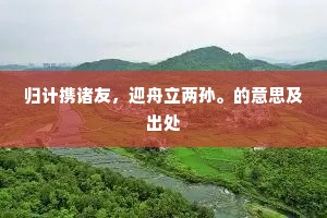 归计携诸友，迎舟立两孙。的意思及出处