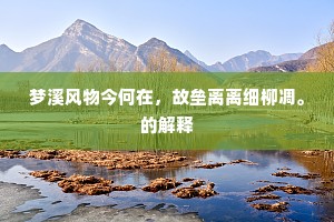 梦溪风物今何在，故垒离离细柳凋。的解释