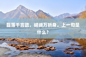 磊落千言疏，嵯峨万折身。上一句是什么？