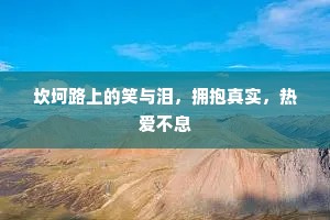 坎坷路上的笑与泪，拥抱真实，热爱不息