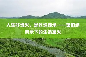 人生非烛火，是烈焰传承——萧伯纳启示下的生命篝火