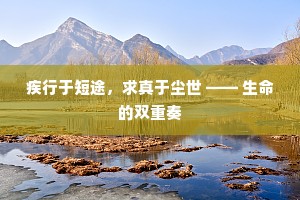 疾行于短途，求真于尘世 —— 生命的双重奏