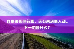 自携破砚伴行脚，天公未厌斯人顽。下一句是什么？