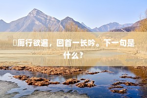屟廊行欲遍，回首一长吟。下一句是什么？