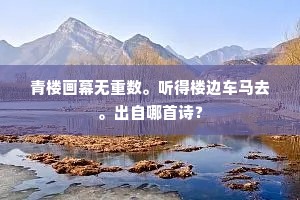 青楼画幕无重数。听得楼边车马去。出自哪首诗？