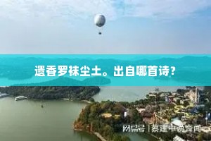 遗香罗袜尘土。出自哪首诗？