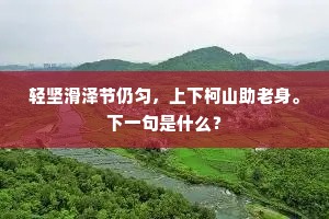 轻坚滑泽节仍匀，上下柯山助老身。下一句是什么？