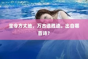 坐令方丈地，万古遗胜迹。出自哪首诗？