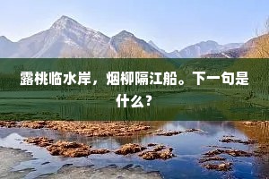 露桃临水岸，烟柳隔江船。下一句是什么？