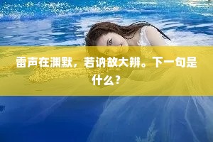 雷声在渊默，若讷故大辨。下一句是什么？
