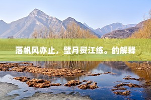 落帆风亦止，璧月熨江练。的解释