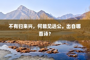 不有归来兴，何能见远公。出自哪首诗？