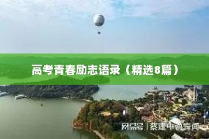 高考青春励志语录（精选8篇）