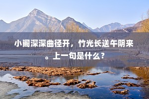小阁深深曲径开，竹光长送午阴来。上一句是什么？