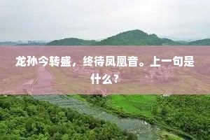 龙孙今转盛，终待凤凰音。上一句是什么？