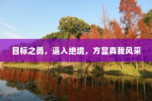 目标之勇，逼入绝境，方显真我风采