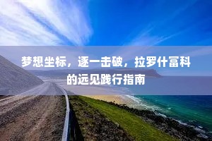 梦想坐标，逐一击破，拉罗什富科的远见践行指南