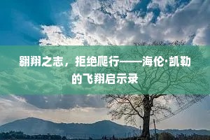 翱翔之志，拒绝爬行——海伦·凯勒的飞翔启示录