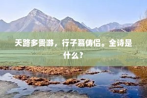 天路多贵游，行子慕俦侣。全诗是什么？