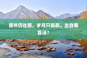简书仍往路，岁月只孤踪。出自哪首诗？
