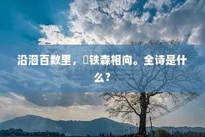 沿洄百数里，璆铁森相向。全诗是什么？
