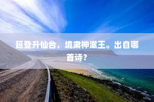 延登升仙台，境肃神滋王。出自哪首诗？