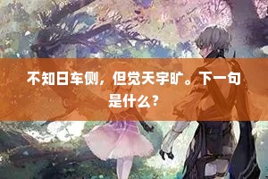 不知日车侧，但觉天宇旷。下一句是什么？